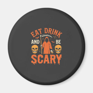 Halloween Essen Trinken Sei Gruseliger Sensenmann Magnet