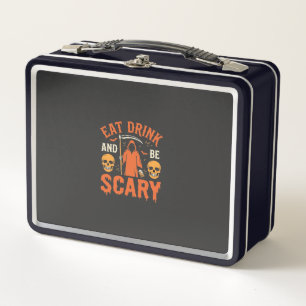 Halloween Essen Trinken Sei Gruseliger Sensenmann  Metall Brotdose