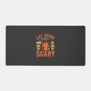 Halloween Essen Trinken Sei Gruseliger Sensenmann Schreibtischunterlage