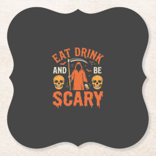 Halloween Essen Trinken Sei Gruseliger Sensenmann Untersetzer
