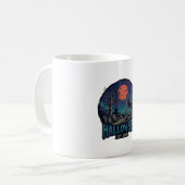 Halloween Est Heulender Wolf Rote Mond Zombie Hand Kaffeetasse (Vorderseite Links)