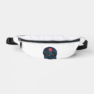 Halloween Est Heulender Wolf Roter Mond Zombie Han Bauchtasche