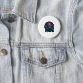 Halloween Est Heulender Wolf Roter Mond Zombie Han Button (Beispiel)
