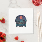 Halloween Est Heulender Wolf Roter Mond Zombie Han Serviette (Beispiel)