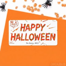 Halloween-Etikett, minimalistisches modernes Hallo