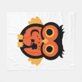 Halloween-Eule Fleecedecke (Vorderseite (Horizontal))