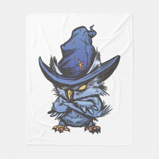 Halloween-Eule Fleecedecke (Vorderseite)