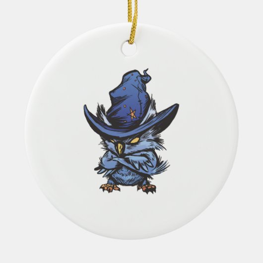 Halloween-Eule Keramik Ornament (Vorne)