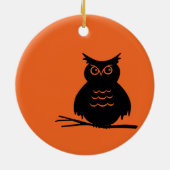 Halloween-Eule Keramikornament (Hinten)