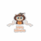 Halloween/Eule/Kürbis/Hexe Aufkleber (Vorderseite)