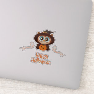 Halloween/Eule/Kürbis/Hexe Aufkleber