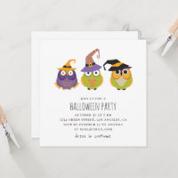 Halloween-Eulen. Liebliche Kinder kostümen Party. 