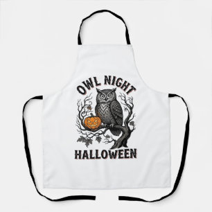 Halloween-Eulen-Shirt Vintage Gruseliger Vogel Par Schürze
