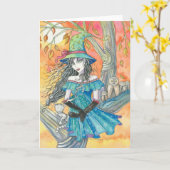Halloween Eva, Halloween Card von Molly Harrison Karte (Gelbe Blume)