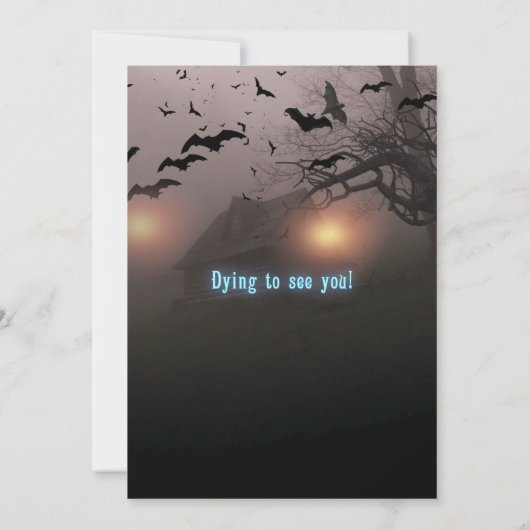 Halloween Event Spuk House Pumpkin Adult Party Einladung (Rückseite)