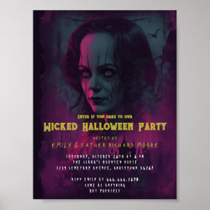 Halloween Evil Circus Clown-Party Einladung Poster