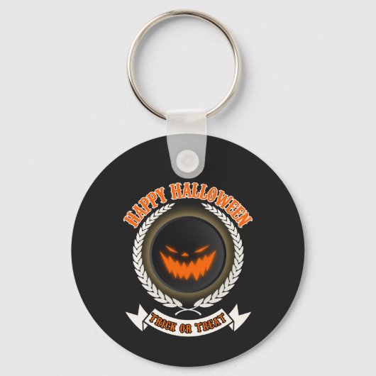 Halloween Evil Pumpkin Face Spooky Night Schlüsselanhänger (Vorderseite)