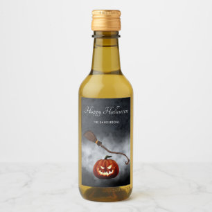 Halloween Evil Pumpkin Personalisiert Weinetikett