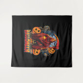 Halloween Evil skeleton, Pumpkin Wandteppich (Vorderseite (Horizontal))