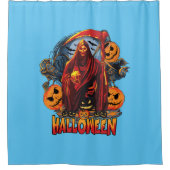Halloween Evil Skelett, Pumpkin Duschvorhang (Vorderseite)