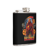 Halloween Evil Skelett, Pumpkin Flachmann (Rechts)
