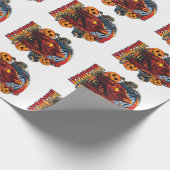 Halloween Evil Skelett, Pumpkin Geschenkpapier (Ecke)