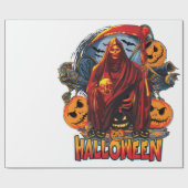 Halloween Evil Skelett, Pumpkin Geschenkpapier (Flach)