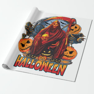 Halloween Evil Skelett, Pumpkin Geschenkpapier
