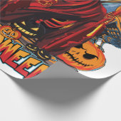 Halloween Evil Skelett, Pumpkin Geschenkpapier (Ecke)