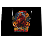 Halloween Evil Skelett, Pumpkin Große Geschenktüte (Vorderseite)