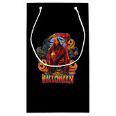 Halloween Evil Skelett, Pumpkin Kleine Geschenktüte (Rückseite)