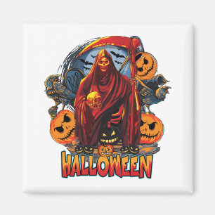 Halloween Evil Skelett, Pumpkin Magnet
