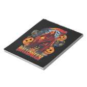 Halloween Evil Skelett, Pumpkin Notizblock (Rotiert)