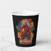 Halloween Evil Skelett, Pumpkin Pappbecher (Rückseite)