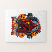 Halloween Evil Skelett, Pumpkin Puzzle (Horizontal)