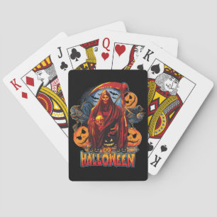 Halloween Evil Skelett, Pumpkin Spielkarten