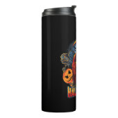 Halloween Evil Skelett, Pumpkin Thermosbecher (Nach links gedreht)