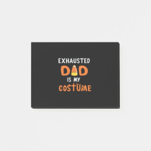 Halloween Exhausted Dad is My Costume Birthday Post-it Klebezettel