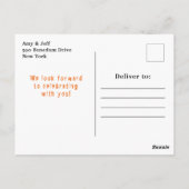 Halloween Extravagant Dress Party Hexenghost Orang Postkarte (Rückseite)