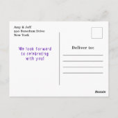 Halloween Extravagant Dress Party Vampires Lila Postkarte (Rückseite)