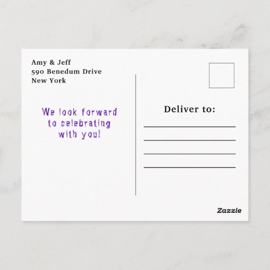 Halloween Extravagant Dress Party Vampires Lila Postkarte (Rückseite)