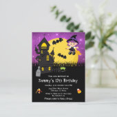 Halloween Extravagantes Kleid Birthday Hexe Lila Postkarte (Stehend Vorderseite)