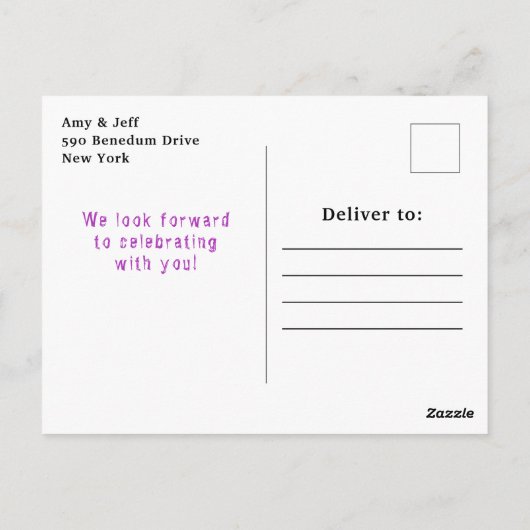 Halloween Extravagantes Kleid Birthday Hexe Lila Postkarte (Rückseite)