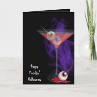 Halloween Eyeball Martini Drink mit Rauch