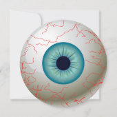 Halloween-Eyeball-Party Einladung (blau) (Vorderseite)