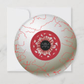 Halloween Eyeball Party Einladung (rot) (Vorderseite)