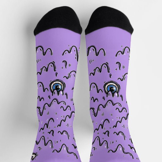 Halloween Eyeball Socks - Spooky Tropfen Crew Sock Socken (Oben)