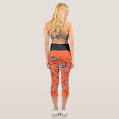 Halloween Eyeball Spooky Drip Capri Leggings (Rückseite)