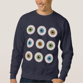 Halloween Eyeballs Bunte Augen Bloodshot Augen Sweatshirt