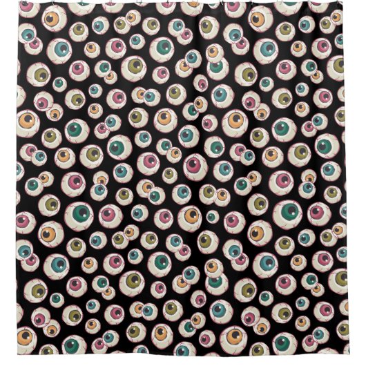 Halloween Eyeballs Duschvorhang (Vorderseite)